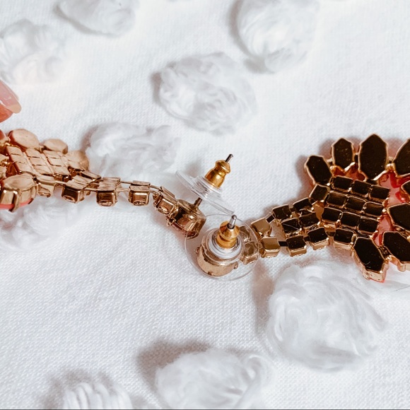 Francesca’s | Chandelier Earrings in Rose Gold - Picture 4 of 4